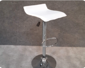 white backless stool