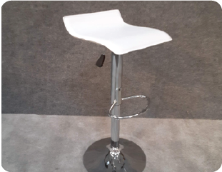 white backless stool