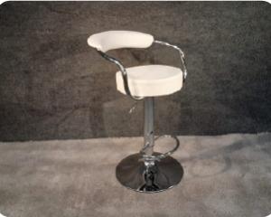white tube back stool