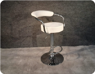white tube back stool