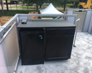 Refigerator for trade show exhibits